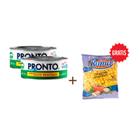 2 ATUN PRONTO VEGETALE 140 GRS + FIDEO ROMA CARACOLITOS 250