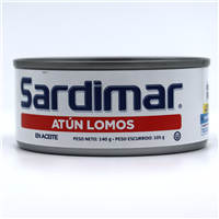 ATUN SARDIMAR BLANCO LOMOS EN ACEITE 140 GRS