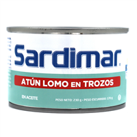ATUN SARDIMAR CELESTE L TROZOS ACEITE 230 GRS