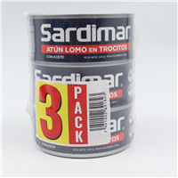 ATUN SARDIMAR AZUL L TROCITOS C/ACEITE 140 GRS 3 PACK