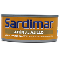 ATUN SARDIMAR AL AJILLO LOMO TROCITOS 140 GRS