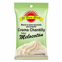 CREMA CHANTILLY EL BUEN GUSTO MELOCOTON BOLSA 70 GRS