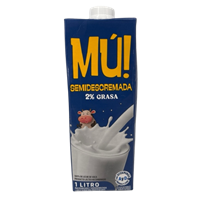 LECHE MU! SEMIDESCREMADA 2% GRASA TB 1 LITRO