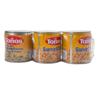 2 MAIZ DULCE TOÑOS 185 GRS + 1 HONGOS TOÑOS TROZOS 184 G